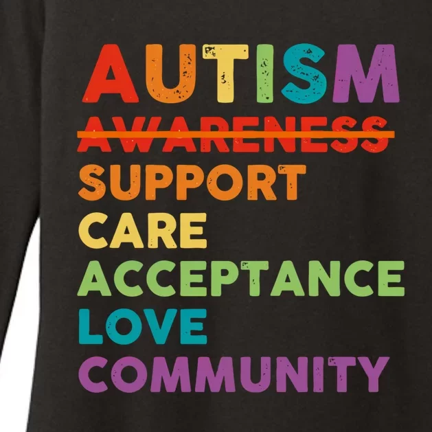 Autism Support Care Acceptance Community Autism Awareness Gift Womens CVC Long Sleeve Shirt