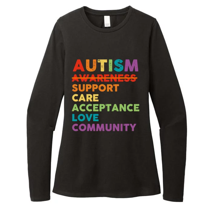 Autism Support Care Acceptance Community Autism Awareness Gift Womens CVC Long Sleeve Shirt