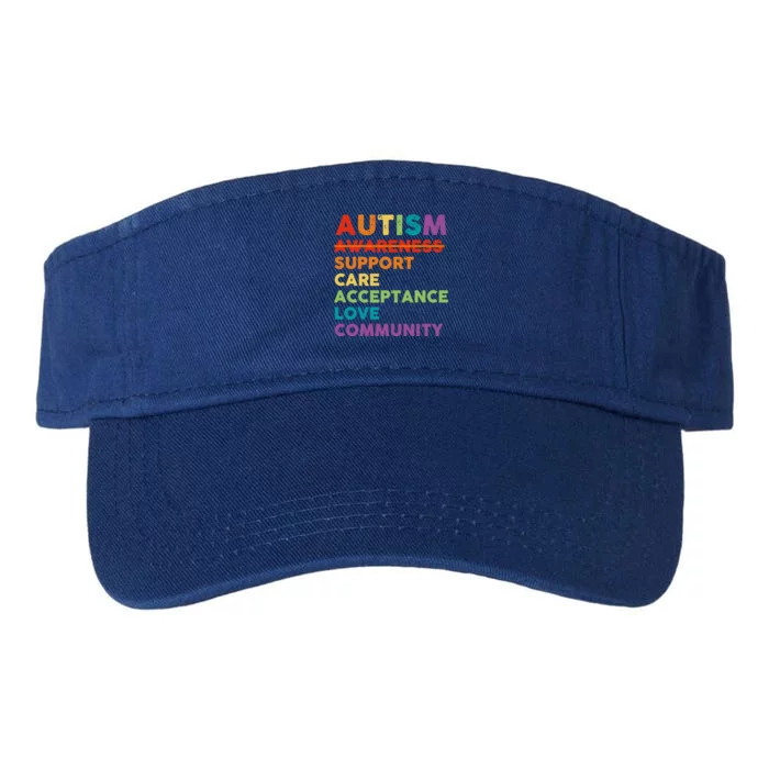 Autism Support Care Acceptance Community Autism Awareness Gift Valucap Bio-Washed Visor