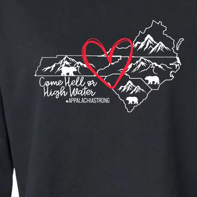 Appalachia Strong Come Hell Or High Water United Mountain Cropped Pullover Crew