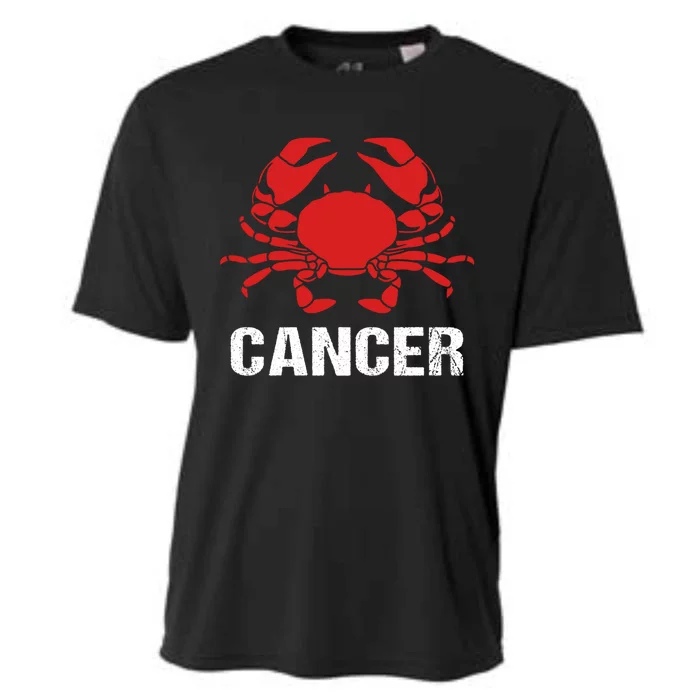 Astrological Sign Cancer Crab Zodiac Gift Cooling Performance Crew T-Shirt