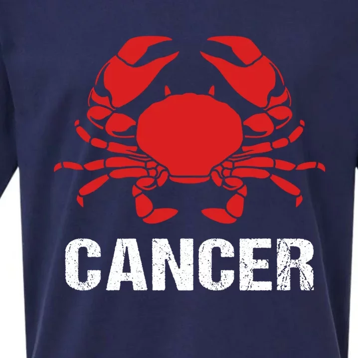 Astrological Sign Cancer Crab Zodiac Gift Sueded Cloud Jersey T-Shirt