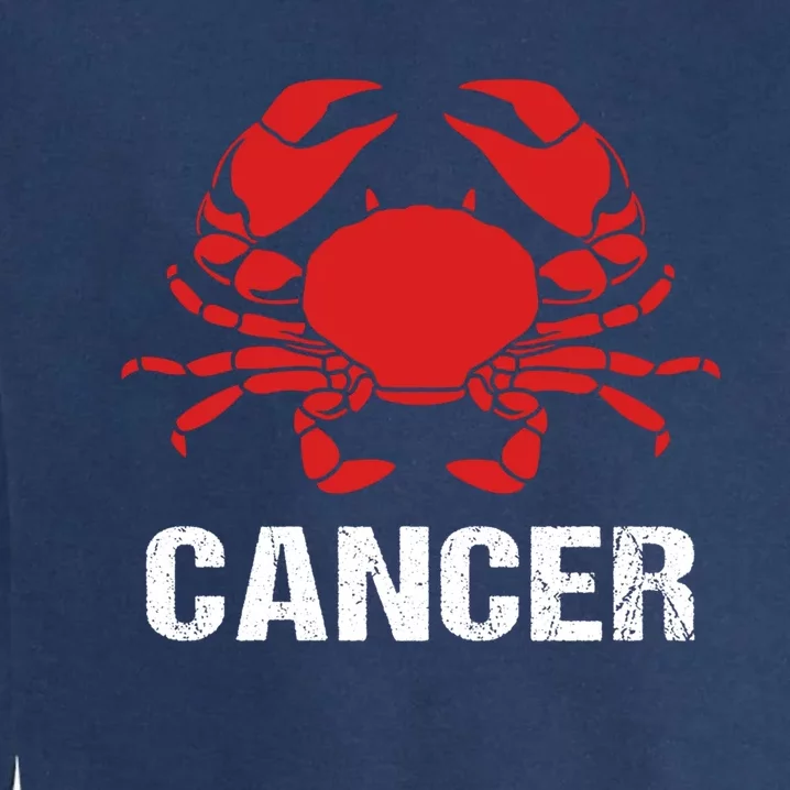 Astrological Sign Cancer Crab Zodiac Gift Garment-Dyed Sweatshirt