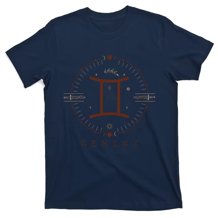 Astrological Stars Celestial Zodiac Sign Aesthetic Gemini T-Shirt