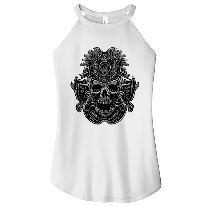 Aztec Skull Cool DeathS Head Skeleton Inca Maya Gift Idea Women’s Perfect Tri Rocker Tank