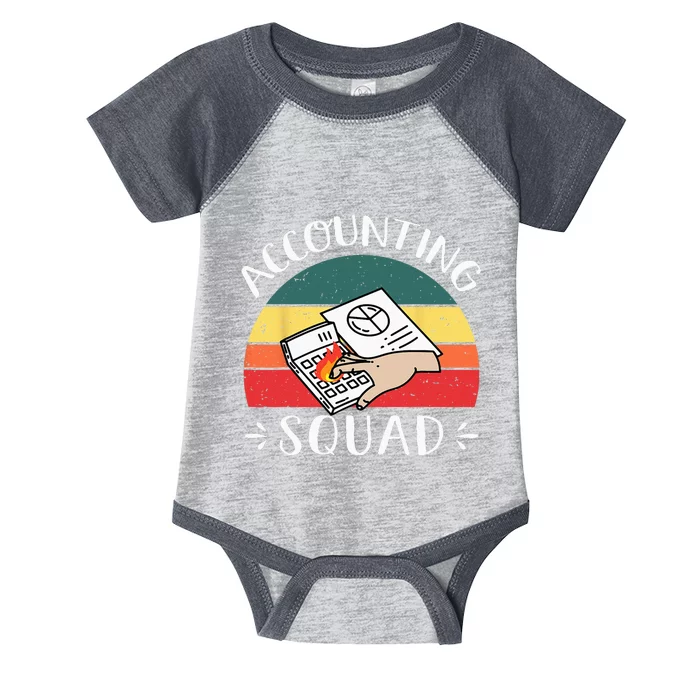 Accounting Squad Cute Proud Accountant Crew Matching Infant Baby Jersey Bodysuit