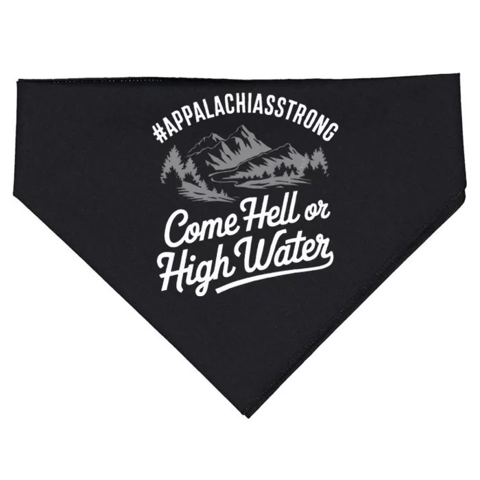 Appalachia Strong Come Hell Or High Water Mountain USA-Made Doggie Bandana