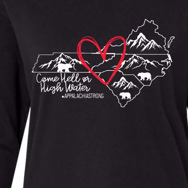 Appalachia Strong Come Hell Or High Water United Mountain Womens Cotton Relaxed Long Sleeve T-Shirt