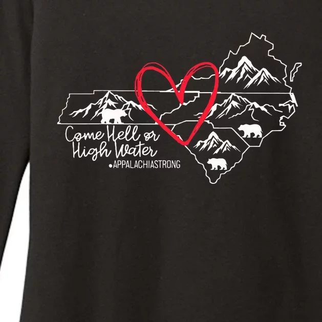 Appalachia Strong Come Hell Or High Water United Mountain Womens CVC Long Sleeve Shirt