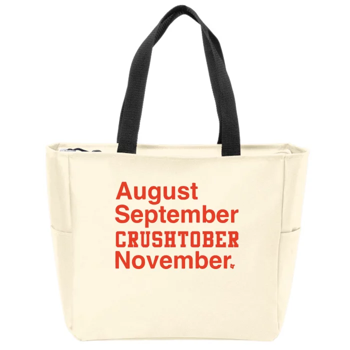 August September Crushtober November Zip Tote Bag