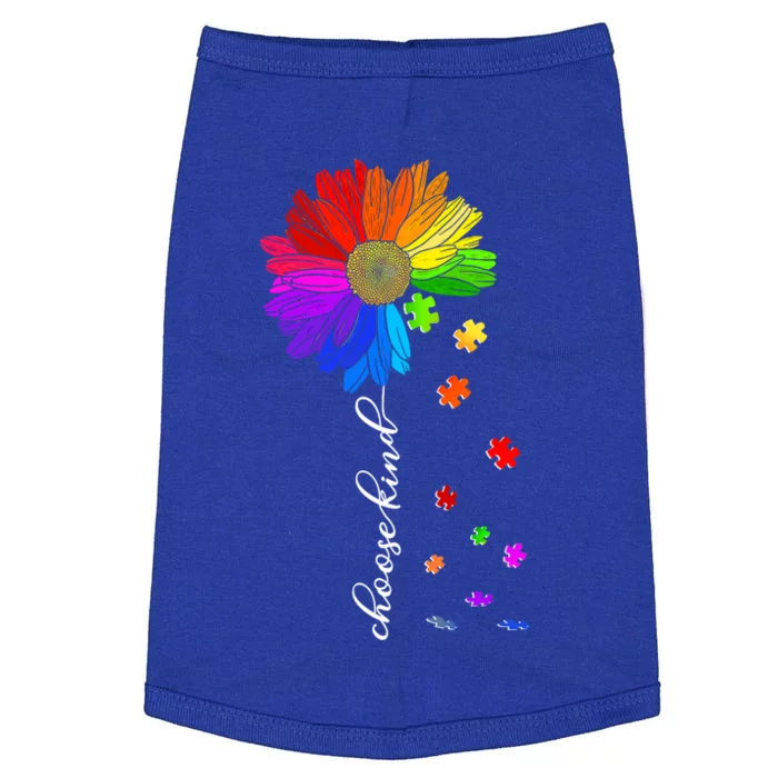 Autism Sunflower Choose Kind Doggie Tank