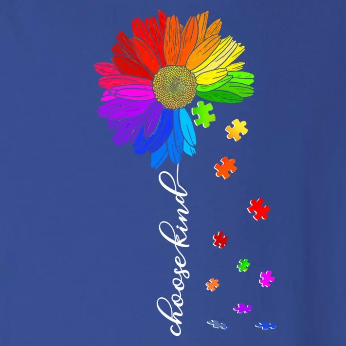 Autism Sunflower Choose Kind Toddler Long Sleeve Shirt