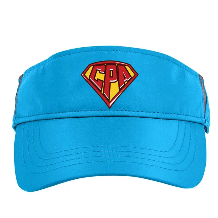 Accountant Superhero CPA T Finance Tee Adult Drive Performance Visor