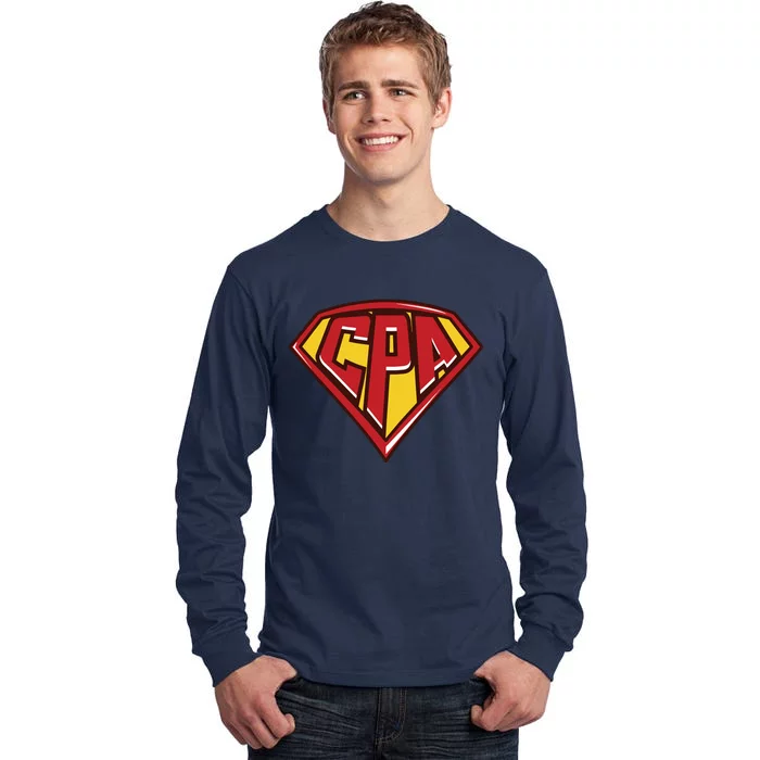 Accountant Superhero CPA T Finance Tee Tall Long Sleeve T-Shirt