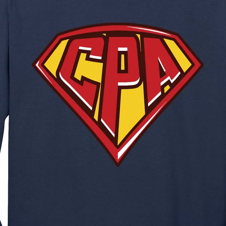 Accountant Superhero CPA T Finance Tee Tall Long Sleeve T-Shirt