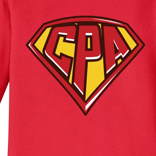 Accountant Superhero CPA T Finance Tee Baby Long Sleeve Bodysuit