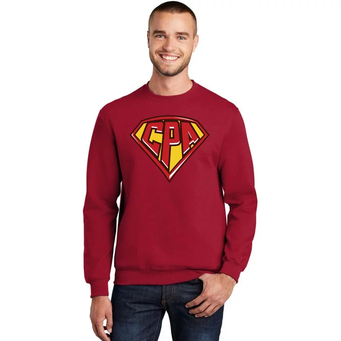 Accountant Superhero CPA T Finance Tee Tall Sweatshirt