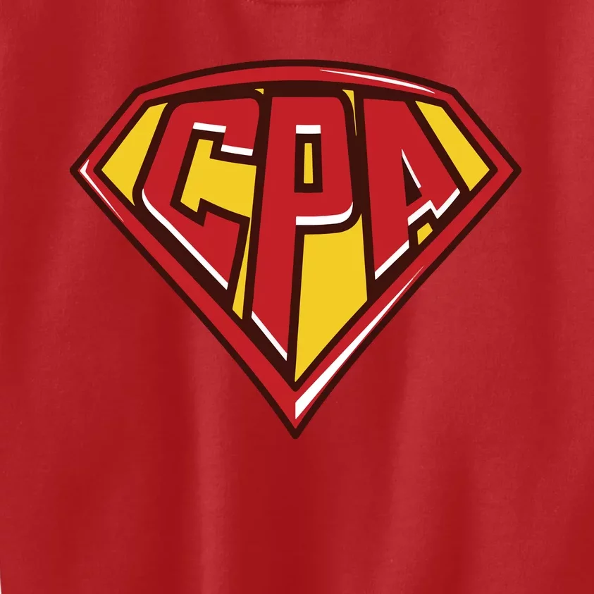 Accountant Superhero CPA T Finance Tee Kids Sweatshirt