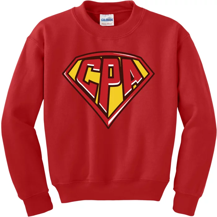 Accountant Superhero CPA T Finance Tee Kids Sweatshirt