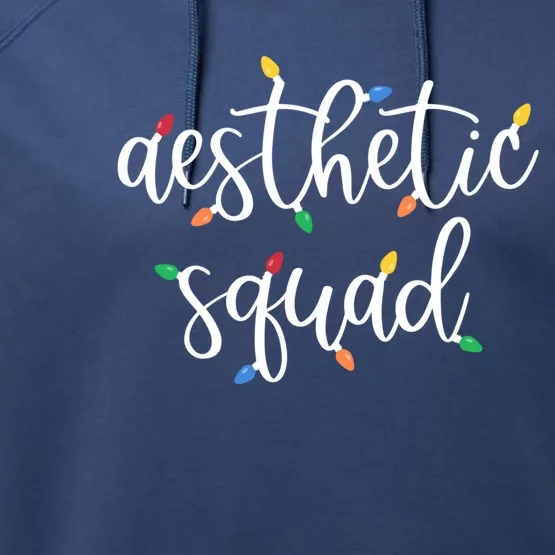 Aesthetic Squad Christmas Dealer Holiday Nurse Injector Funny Gift Performance Fleece Hoodie