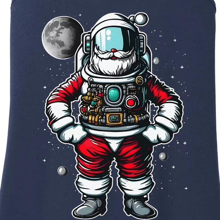 Astronaut Santa Christmas Xmas Space Lovers Ladies Essential Tank