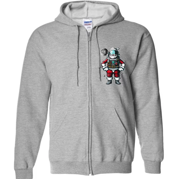 Astronaut Santa Christmas Xmas Space Lovers Full Zip Hoodie