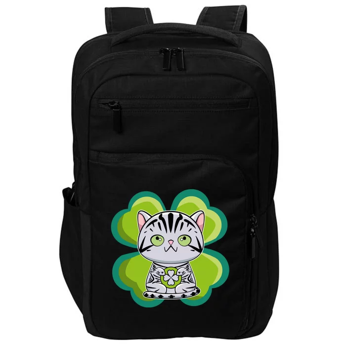 American Shorthair Cat Anime Kitten Irish St Patricks Funny Gift Impact Tech Backpack