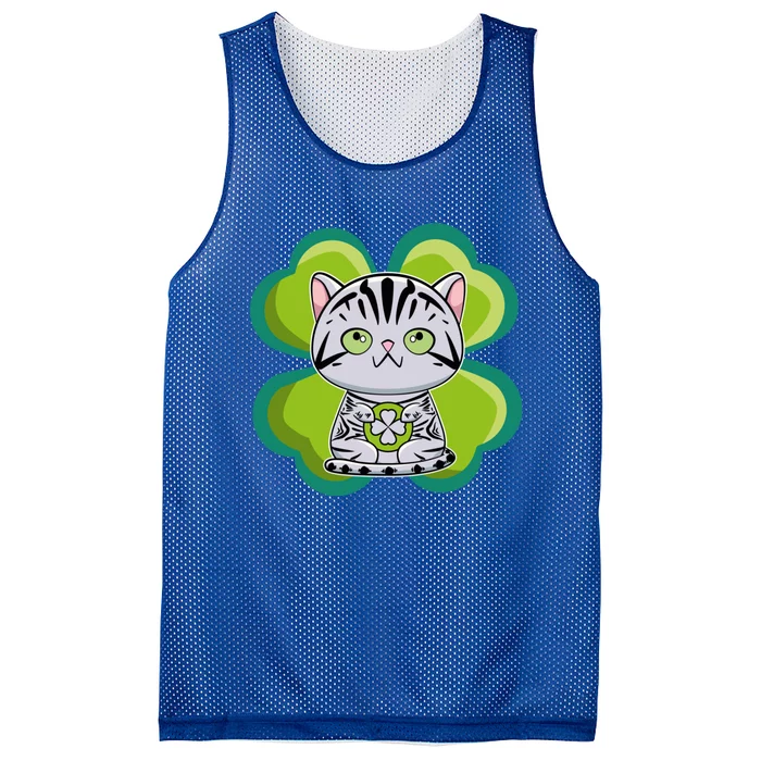 American Shorthair Cat Anime Kitten Irish St Patricks Funny Gift Mesh Reversible Basketball Jersey Tank