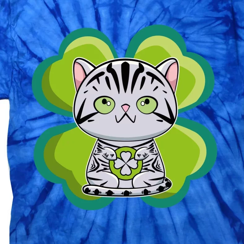 American Shorthair Cat Anime Kitten Irish St Patricks Funny Gift Tie-Dye T-Shirt