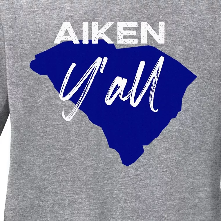 Aiken South Carolina YAll Sc Palmetto State Road Trip Ladies Long Sleeve Shirt