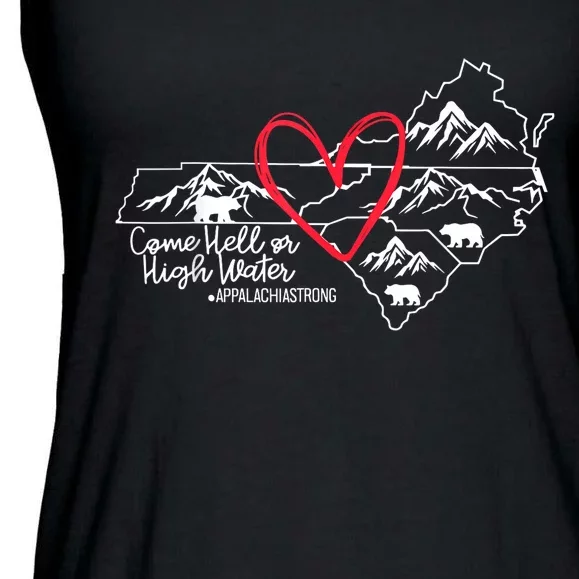 Appalachia Strong Come Hell Or High Water United Mountain Ladies Essential Flowy Tank