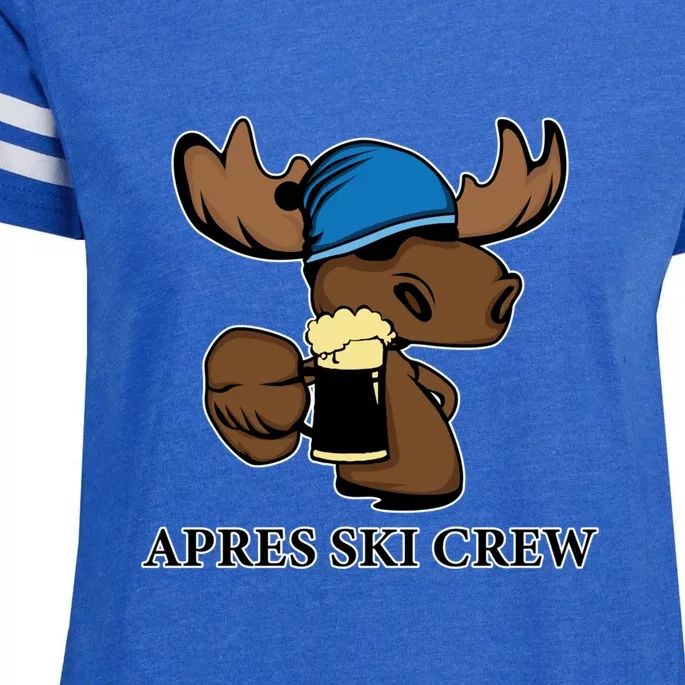 Apres Ski Crew Skiing Lover Gift For Skier Enza Ladies Jersey Football T-Shirt