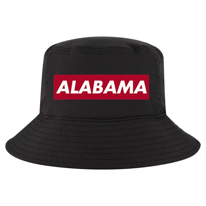 Alabama State Crimson Box Graphic Design Cool Comfort Performance Bucket Hat