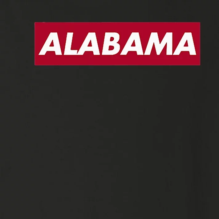 Alabama State Crimson Box Graphic Design Toddler Long Sleeve Shirt