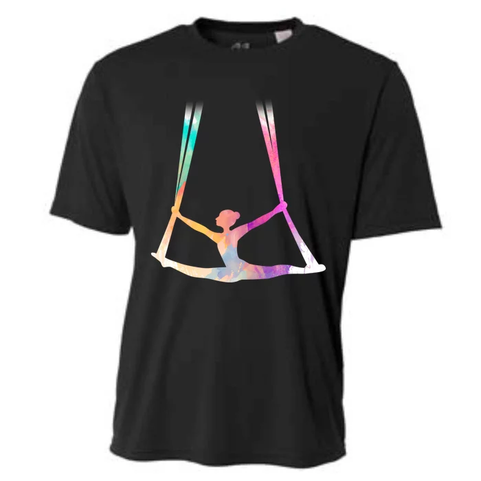 Aerial Silks Circus Yoga Cute Gift Cooling Performance Crew T-Shirt