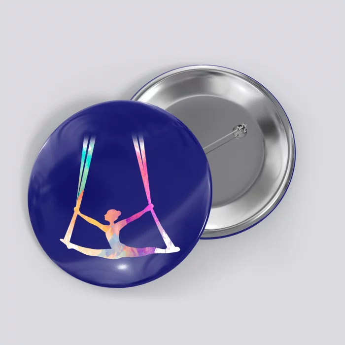 Aerial Silks Circus Yoga Cute Gift Button