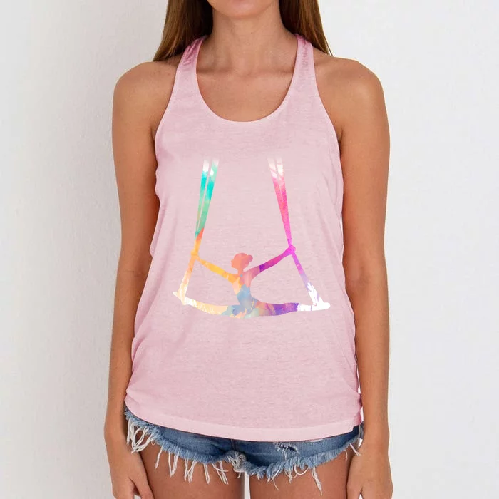 Aerial Silks Circus Yoga Cute Gift Women's Knotted Racerback Tank