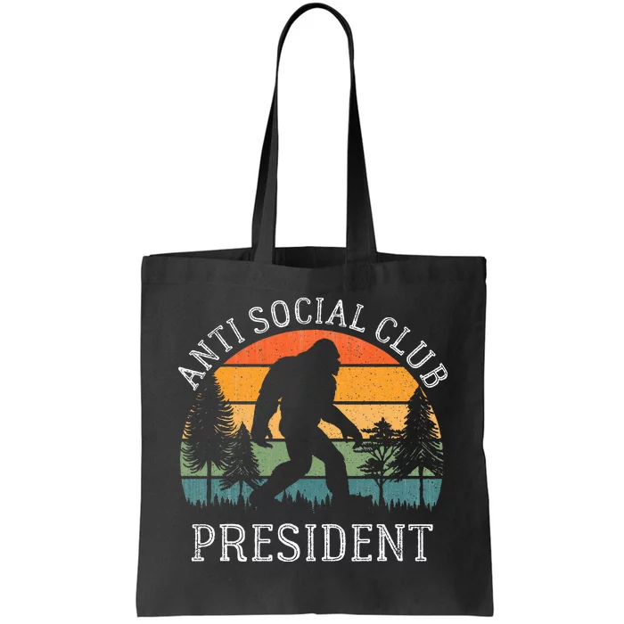 Anti Social Club President Antisocial Funny Bigfoot Tote Bag