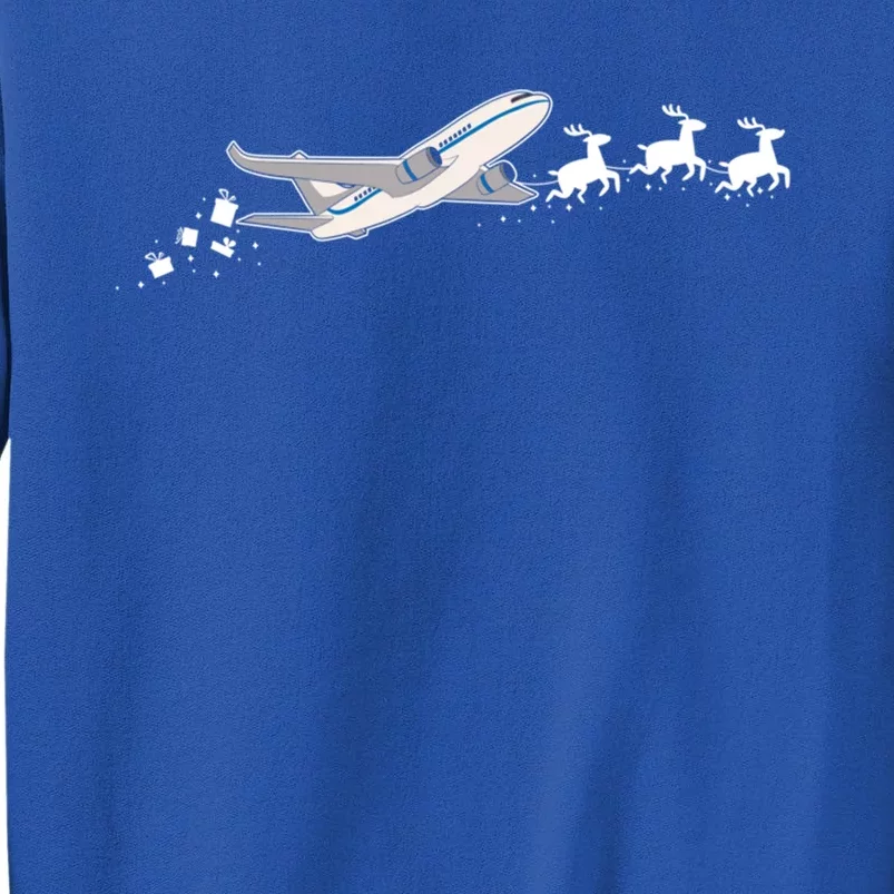 Airplane Santa Christmas Sleigh Funny Airplane Xmas Great Gift Sweatshirt