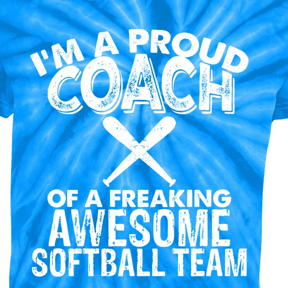 Appreciation Softball Coach Gift Kids Tie-Dye T-Shirt