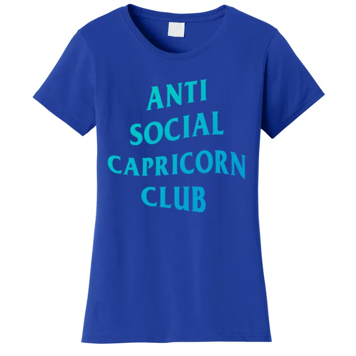 Anti Social Capricorn Club Birth Sign Capricorn Zodiac Gift Women's T-Shirt