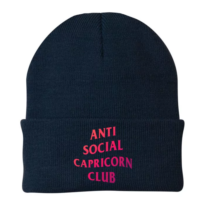 Anti Social Capricorn Club Birth Sign Capricorn Zodiac Gift Knit Cap Winter Beanie