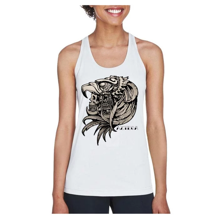 Aztec Skull Calabera Azteca Women's Racerback Tank