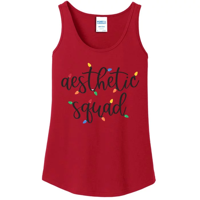 Aesthetic Squad Christmas Lights Happy Holiday Season Ladies Essential Tank