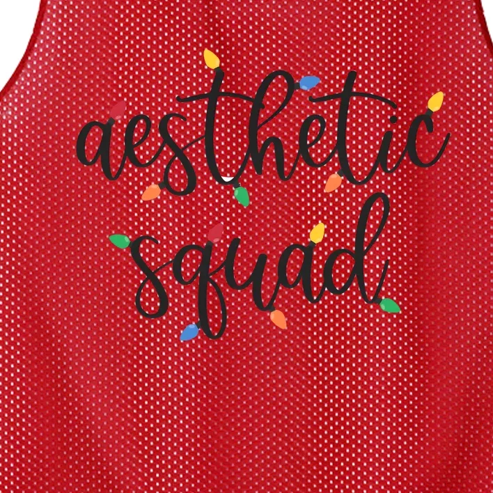 Aesthetic Squad Christmas Lights Happy Holiday Season Mesh Reversible Basketball Jersey Tank