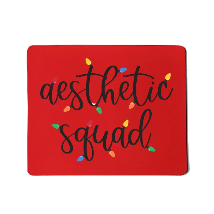 Aesthetic Squad Christmas Lights Happy Holiday Season Mousepad