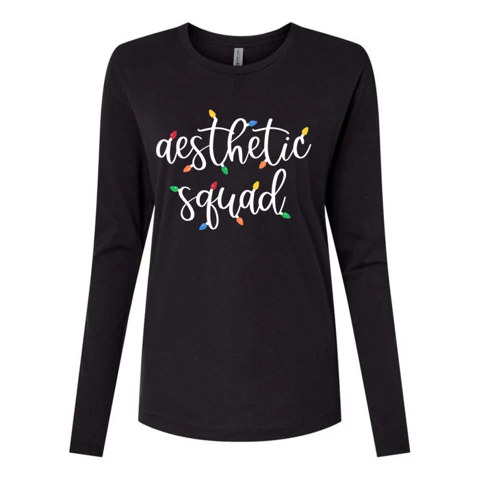 Aesthetic Squad Christmas Dealer Holiday Nurse Injector Gift Womens Cotton Relaxed Long Sleeve T-Shirt