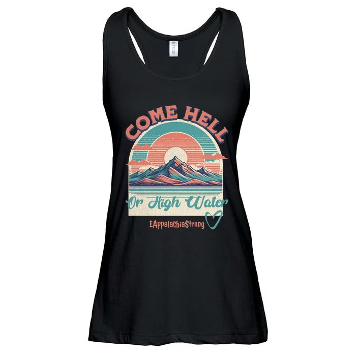 Appalachia Strong Come Hell Or High Water Mountain Ladies Essential Flowy Tank