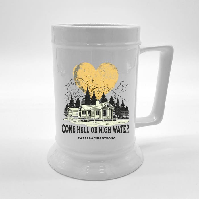 Appalachia Strong Come Hell Or High Water Mountain Front & Back Beer Stein