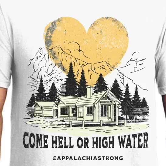 Appalachia Strong Come Hell Or High Water Mountain Pajama Set